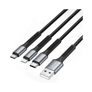 Vention H18BAV 1.2M 3-in-1 Type-C+Micro-B+Lightning Cable
